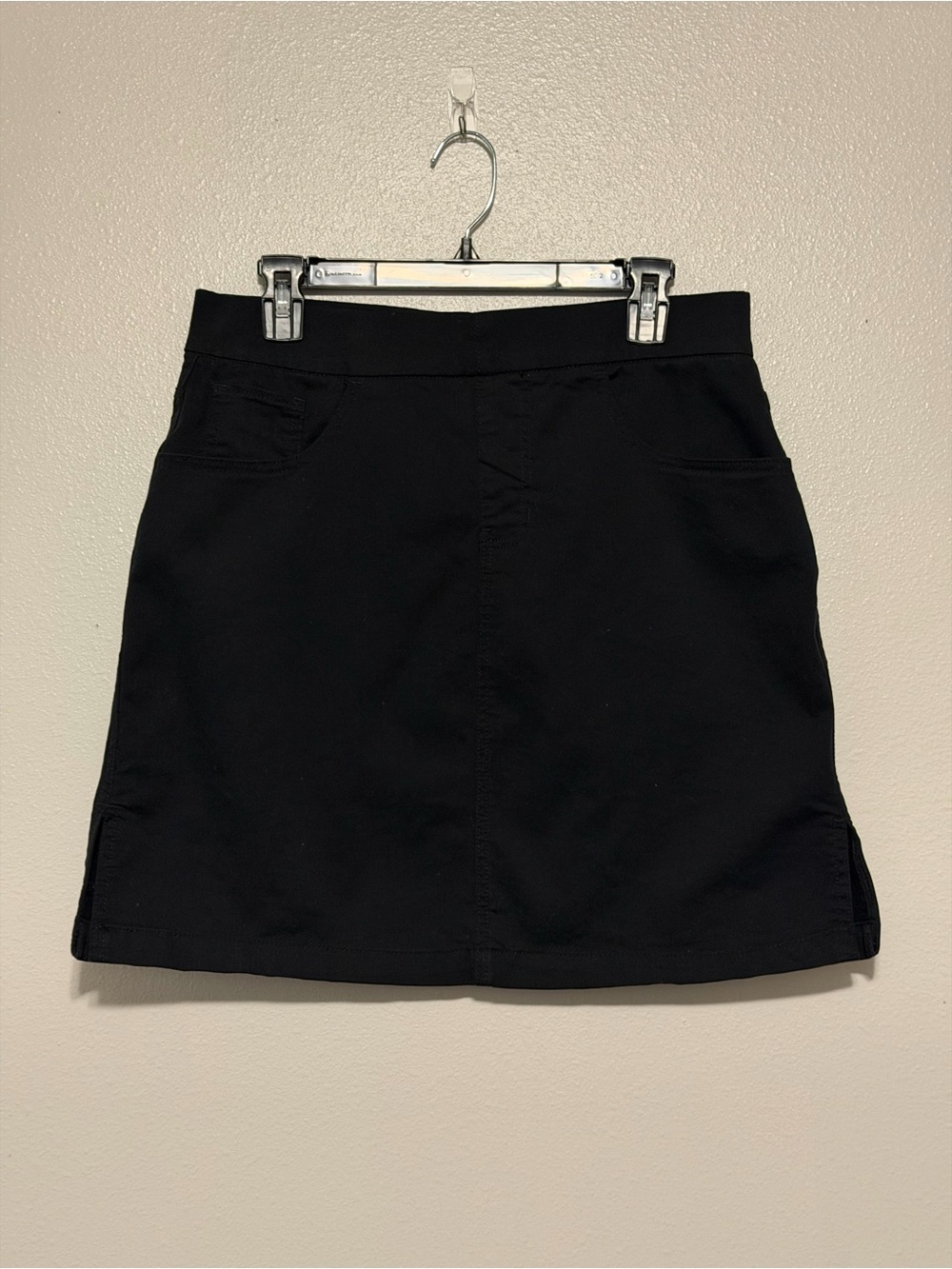Jag Jeans Black Women's Skort with Front Pockets and Side Slits
